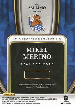 2022-23 Panini Select La Liga - Autographed Memorabilia #AM-MMO Mikel Merino Back