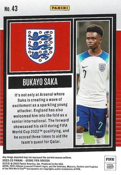 2022-23 Score FIFA #43 Bukayo Saka Back