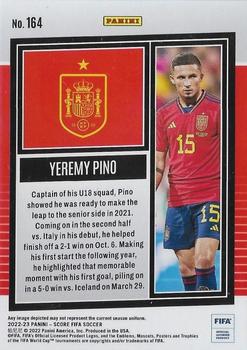 2022-23 Score FIFA #164 Yeremy Pino Back