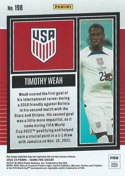 2022-23 Score FIFA - Swirl #198 Timothy Weah Back