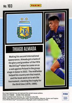 2022-23 Score FIFA - Red Swirl #103 Thiago Almada Back