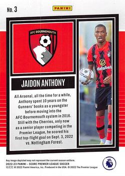 2022-23 Score Premier League #3 Jaidon Anthony Back