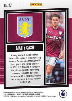 2022-23 Score Premier League #27 Matty Cash Back