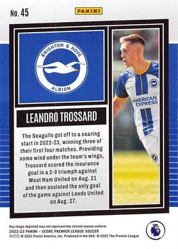 2022-23 Score Premier League #45 Leandro Trossard Back