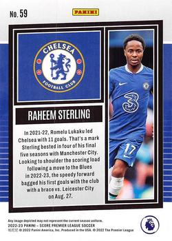2022-23 Score Premier League #59 Raheem Sterling Back