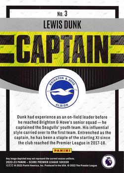2022-23 Score Premier League - Captain #3 Lewis Dunk Back