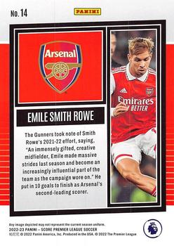 2022-23 Score Premier League - Laser #14 Emile Smith Rowe Back