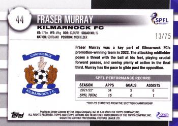 2022-23 Topps Chrome SPFL - Blue Tartan #44 Fraser Murray Back