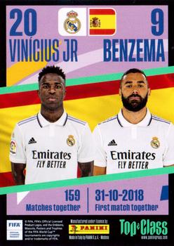 2023 Panini Top Class #229 Vinicius Jr. / Karim Benzema Back