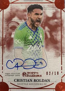 2022 Topps Renaissance MLS - Renaissance Engravement Autographs Ruby #EA-CR1 Cristian Roldan Front