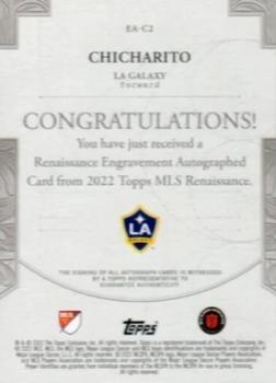 2022 Topps Renaissance MLS - Renaissance Engravement Autographs Ruby #EA-C2 Chicharito Back