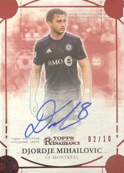 2022 Topps Renaissance MLS - Renaissance Engravement Autographs Ruby #EA-DM4 Djordje Mihailovic Front