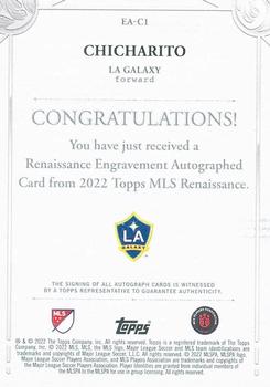 2022 Topps Renaissance MLS - Renaissance Engravement Autographs Platinum #EA-C1 Chicharito Back