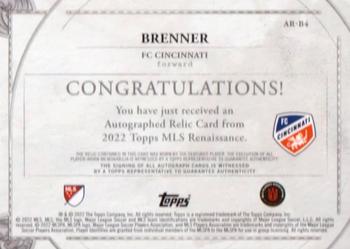 2022 Topps Renaissance MLS - Autographed Relics #AR-B4 Brenner Back