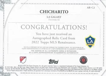 2022 Topps Renaissance MLS - Autographed Relics #AR-C2 Chicharito Back