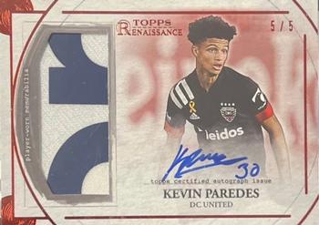 2022 Topps Renaissance MLS - Autographed Relics Ruby #AR-KP3 Kevin Paredes Front
