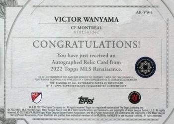 2022 Topps Renaissance MLS - Autographed Relics Ruby #AR-VW1 Victor Wanyama Back