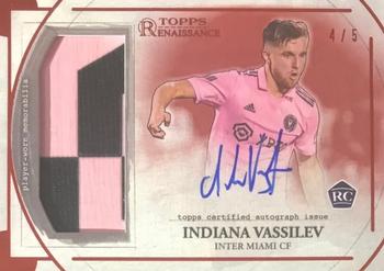 2022 Topps Renaissance MLS - Autographed Relics Ruby #AR-IV3 Indiana Vassilev Front