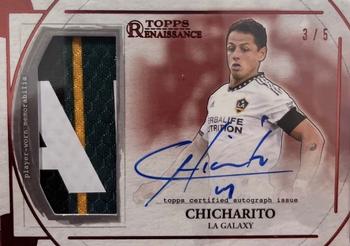 2022 Topps Renaissance MLS - Autographed Relics Ruby #AR-C3 Chicharito Front