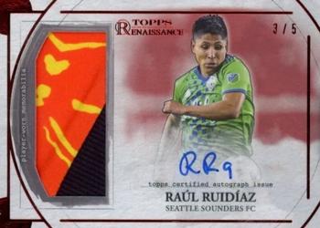 2022 Topps Renaissance MLS - Autographed Relics Ruby #AR-RR4 Raul Ruidiaz Front