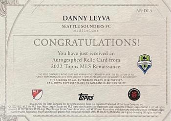 2022 Topps Renaissance MLS - Autographed Relics Platinum #AR-DL3 Danny Leyva Back