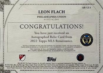 2022 Topps Renaissance MLS - Autographed Relics Platinum #AR-LF3 Leon Flach Back