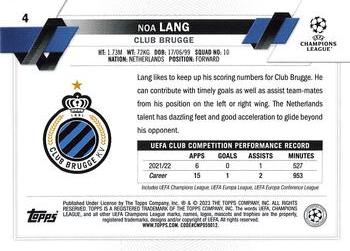 2022-23 Topps UEFA Club Competitions 1st Edition #4 Noa Lang Back