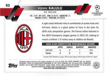 2022-23 Topps UEFA Club Competitions 1st Edition #93 Pierre Kalulu Back