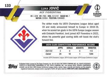 2022-23 Topps UEFA Club Competitions 1st Edition #133 Luka Jović Back