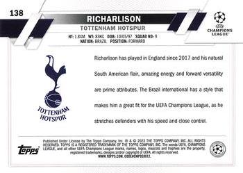 2022-23 Topps UEFA Club Competitions 1st Edition #138 Richarlison Back
