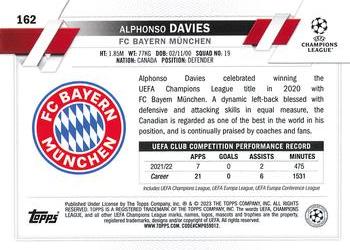 2022-23 Topps UEFA Club Competitions 1st Edition #162 Alphonso Davies Back