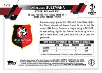 2022-23 Topps UEFA Club Competitions 1st Edition #173 Kamaldeen Sulemana Back
