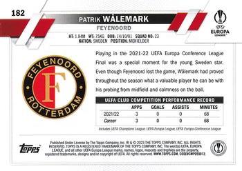 2022-23 Topps UEFA Club Competitions 1st Edition #182 Patrik Wålemark Back