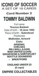 2023 Empire Collectables Icons of Soccer (Series 1) #2 Tommy Baldwin Back