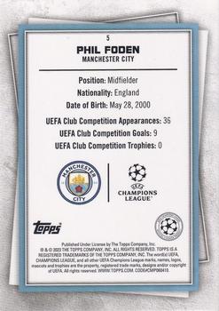 2022-23 Topps UEFA Club Competitions Superstars #5 Phil Foden Back