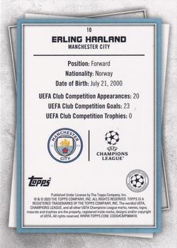 2022-23 Topps UEFA Club Competitions Superstars #10 Erling Haaland Back