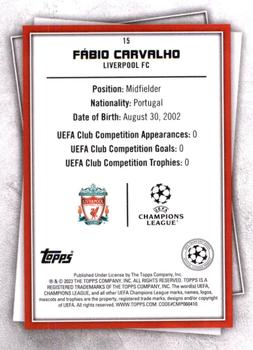 2022-23 Topps UEFA Club Competitions Superstars #15 Fabio Carvalho Back