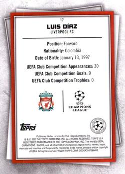 2022-23 Topps UEFA Club Competitions Superstars #17 Luis Díaz Back