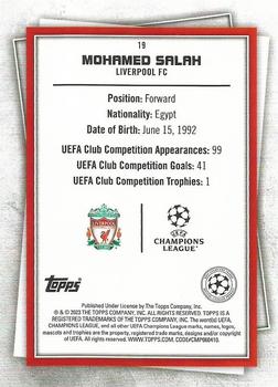 2022-23 Topps UEFA Club Competitions Superstars #19 Mohamed Salah Back