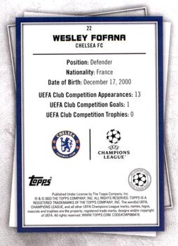 2022-23 Topps UEFA Club Competitions Superstars #22 Wesley Fofana Back