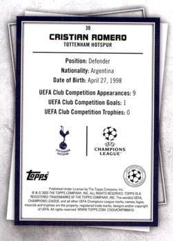 2022-23 Topps UEFA Club Competitions Superstars #30 Cristian Romero Back