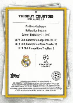 2022-23 Topps UEFA Club Competitions Superstars #37 Thibaut Courtois Back