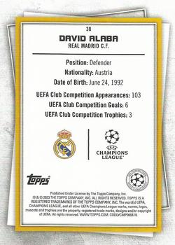 2022-23 Topps UEFA Club Competitions Superstars #38 David Alaba Back
