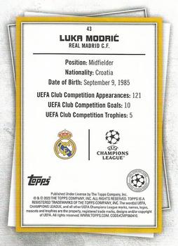 2022-23 Topps UEFA Club Competitions Superstars #43 Luka Modrić Back