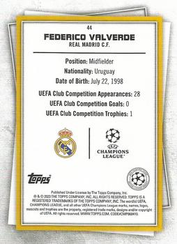 2022-23 Topps UEFA Club Competitions Superstars #44 Federico Valverde Back