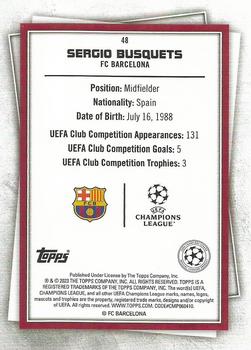2022-23 Topps UEFA Club Competitions Superstars #48 Sergio Busquets Back