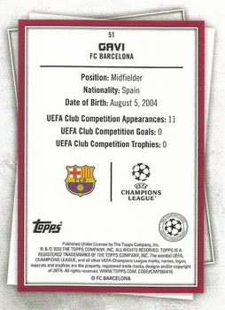 2022-23 Topps UEFA Club Competitions Superstars #51 Gavi Back
