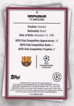 2022-23 Topps UEFA Club Competitions Superstars #54 Raphinha Back