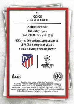 2022-23 Topps UEFA Club Competitions Superstars #60 Koke Back