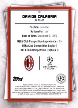 2022-23 Topps UEFA Club Competitions Superstars #70 Davide Calabria Back